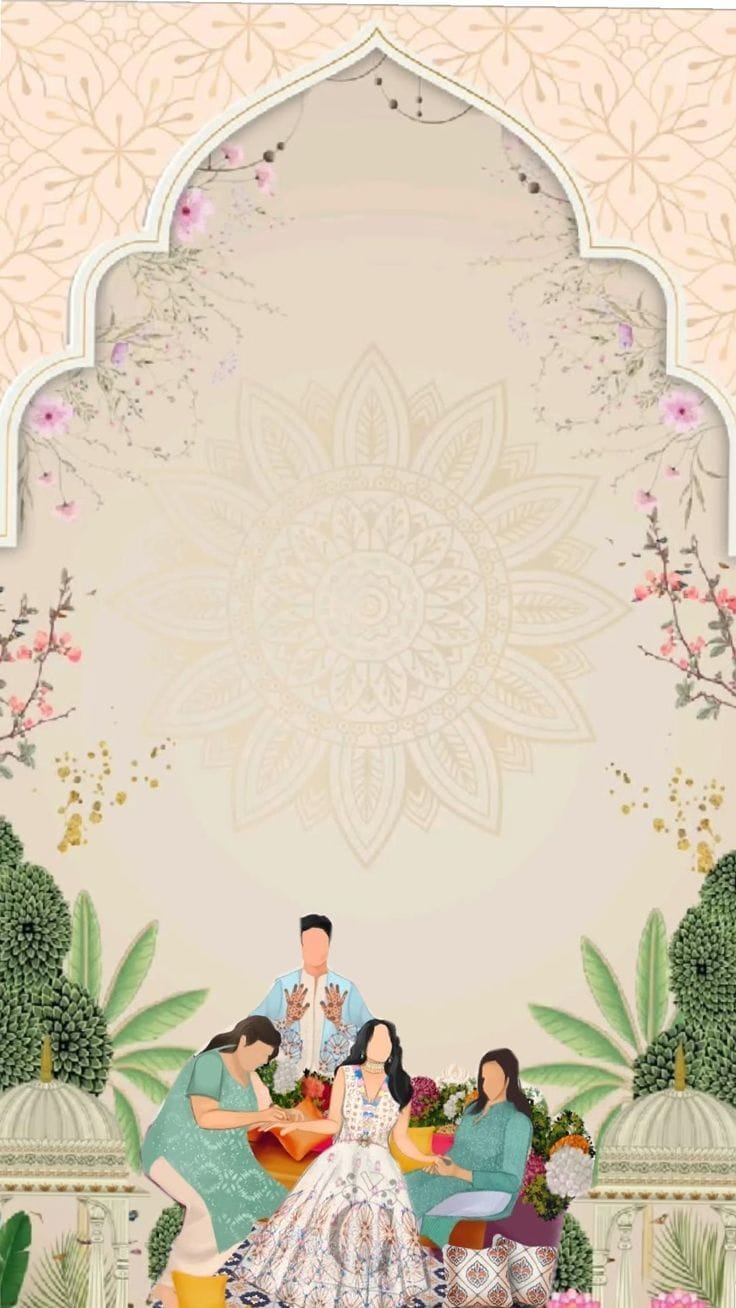 Customizable digital invitation template preview